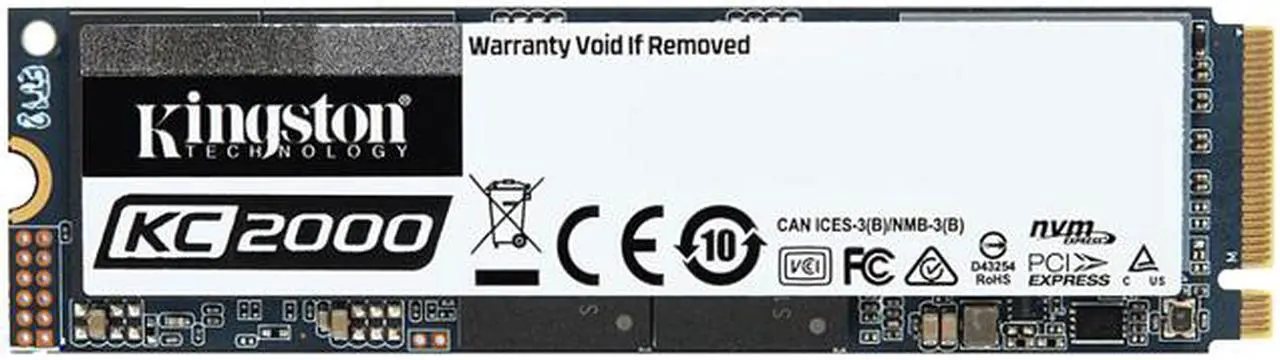 Main image of Kingston KC2000 M.2 2280 250GB NVMe PCIe Gen 3.0 x4 96-layer 3D TLC Internal Solid State Drive (SSD) SKC2000M8/250G