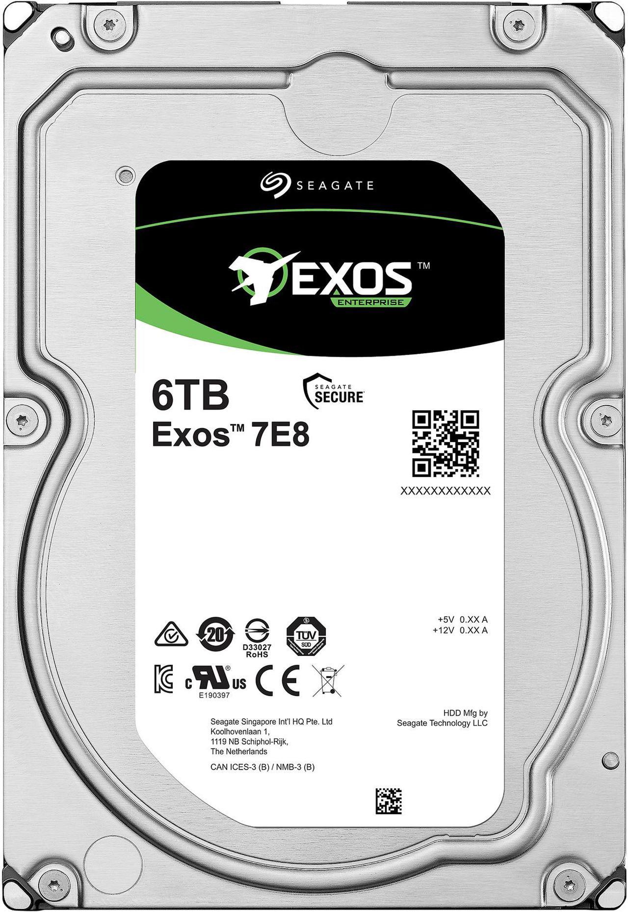 Seagate ST6000NM0115 6TB 7200 RPM SATA 6GB/s 512e Exos 7E8 256MB Cache 3.5-inch Hard Drive