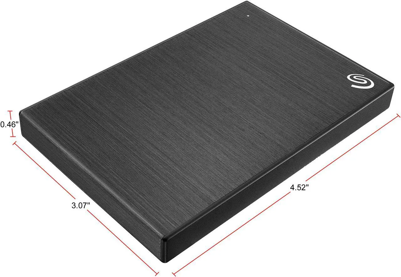 Alt view image 3 of 5 - Seagate 2TB Backup Plus Slim Portable Hard Drive USB 3.0 for PC Laptop and MAC, Black (STHN2000400)
