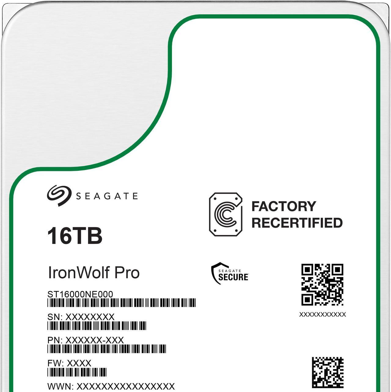 Alt view image 3 of 3 - Seagate IronWolf Pro ST16000NE000 16TB 7200 RPM 256MB Cache SATA 6.0Gb/s CMR 3.5 Inch Internal Hard Drive for RAID, NAS