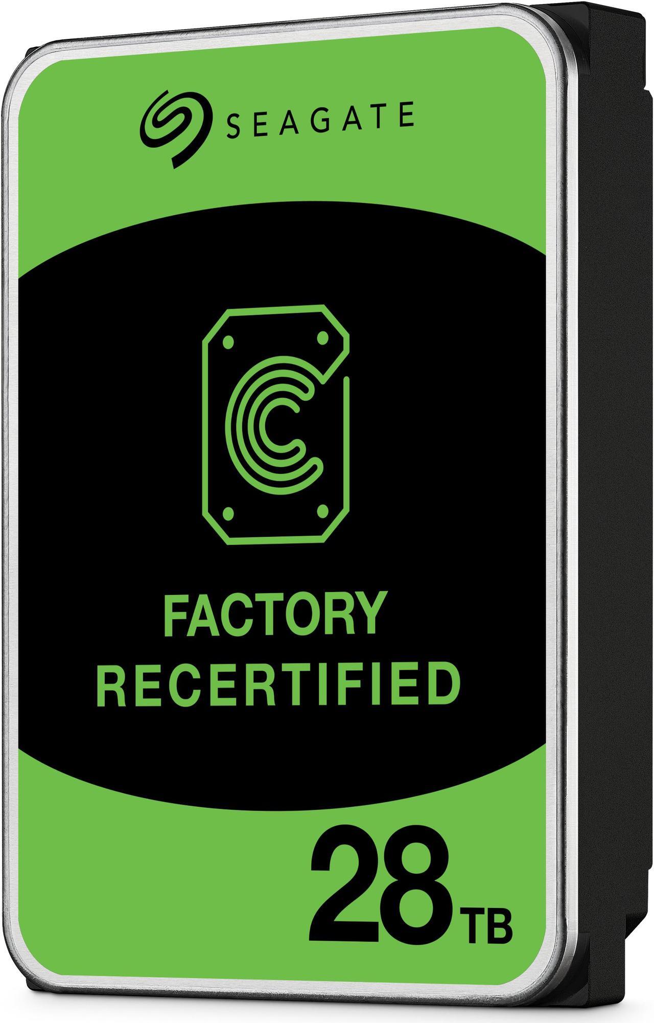 Main image of Seagate (Recertified) Exos X 28TB Internal Hard Drive HDD - 3.5 In CMR SATA 6Gb/s, 7200 RPM, 512MB Cache, 2.5M MTBF (ST28000NM000C)