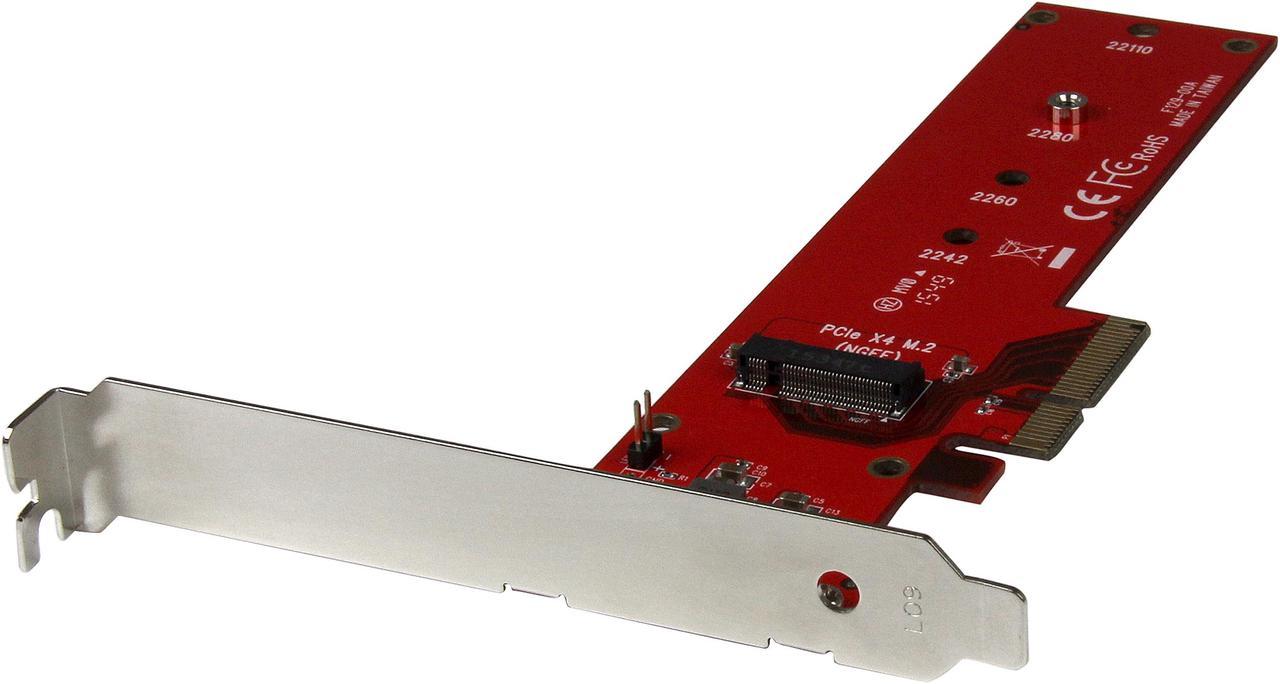 StarTech.com PEX4M2E1 M.2 Adapter - x4 PCIe 3.0 NVMe - Low Profile and Full Profile - SSD PCIE M.2 Adapter - M2 SSD - PCI Express SSD