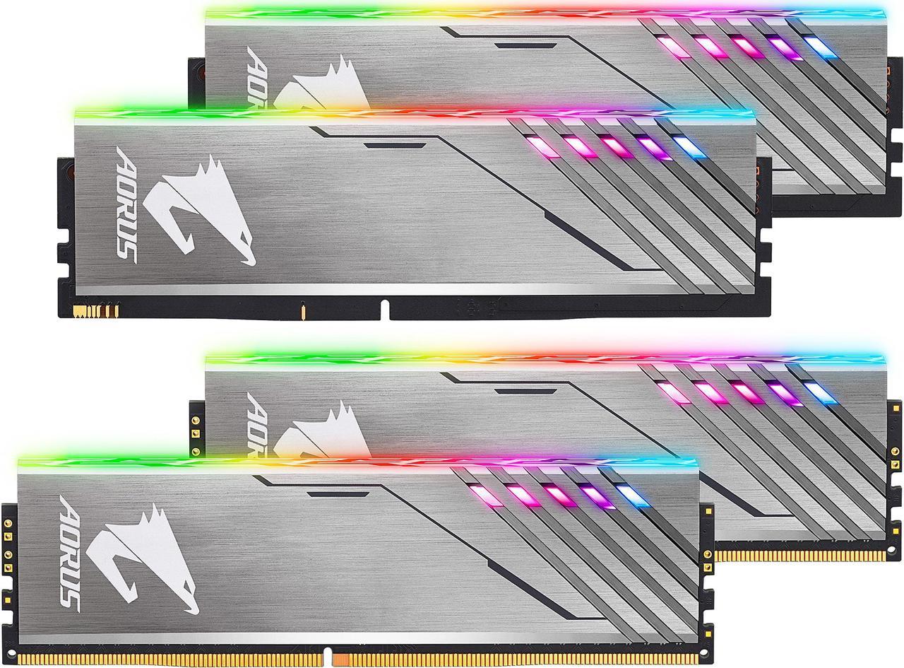 Gigabyte AORUS RGB 16GB (2 x 8GB) 288-Pin DDR4 SDRAM DDR4 3200 (PC4 25600) with Additional 2 Sticks of Demo Kit, Desktop Memory Model GP-AR32C16S8K2SU416R