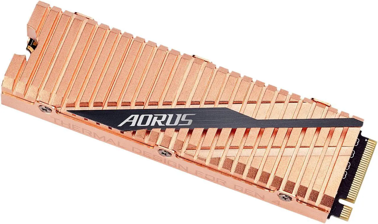Alt view image 2 of 4 - GIGABYTE AORUS NVMe Gen4 SSD 1TB M.2 2280 PCI-Express 4.0 x4 3D TLC Internal Solid State Drive (SSD) Dual Side Copper GP-ASM2NE6100TTTD