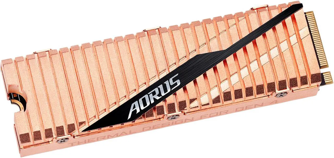 Alt view image 3 of 4 - GIGABYTE AORUS NVMe Gen4 SSD 1TB M.2 2280 PCI-Express 4.0 x4 3D TLC Internal Solid State Drive (SSD) Dual Side Copper GP-ASM2NE6100TTTD