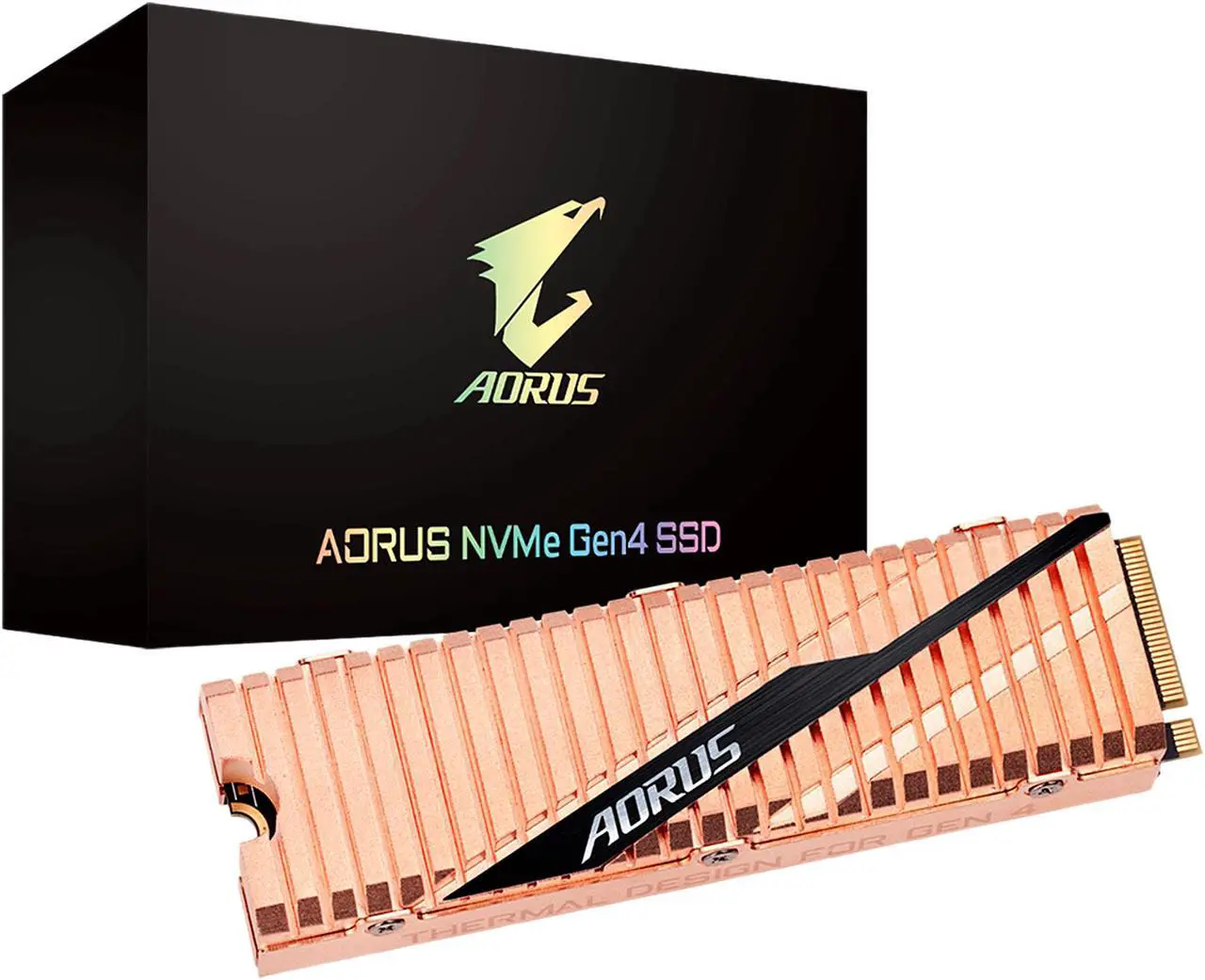 Alt view image 4 of 4 - GIGABYTE AORUS NVMe Gen4 SSD 1TB M.2 2280 PCI-Express 4.0 x4 3D TLC Internal Solid State Drive (SSD) Dual Side Copper GP-ASM2NE6100TTTD
