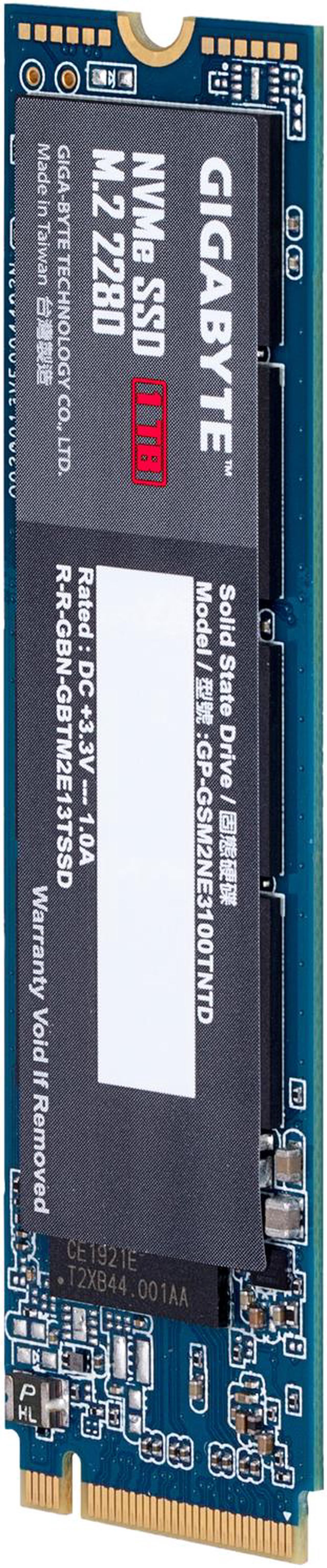 Alt view image 4 of 5 - GIGABYTE M.2 2280 1TB PCI-Express 3.0 x4, NVMe 1.3 Internal Solid State Drive (SSD) GP-GSM2NE3100TNTD