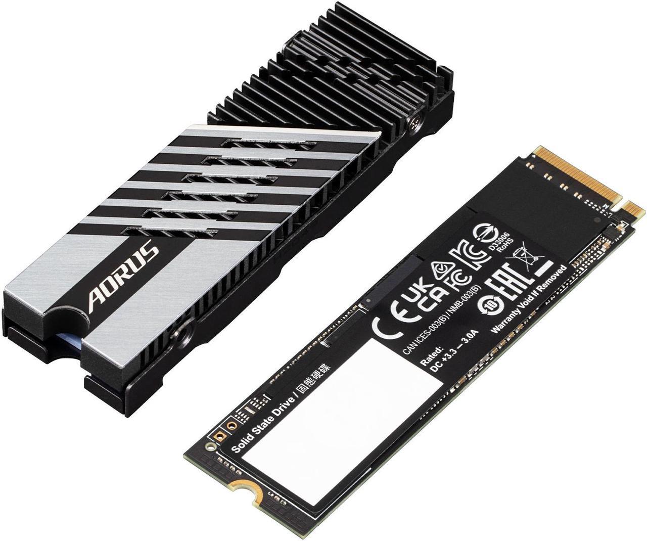 GIGABYTE AORUS Gen4 7300 SSD 2TB PCIe 4.0 NVMe M.2 Internal Solid State Hard Drive with Read Speed Up to 7300MB/s, Write Speed Up to 6850MB/s, AG4732TB