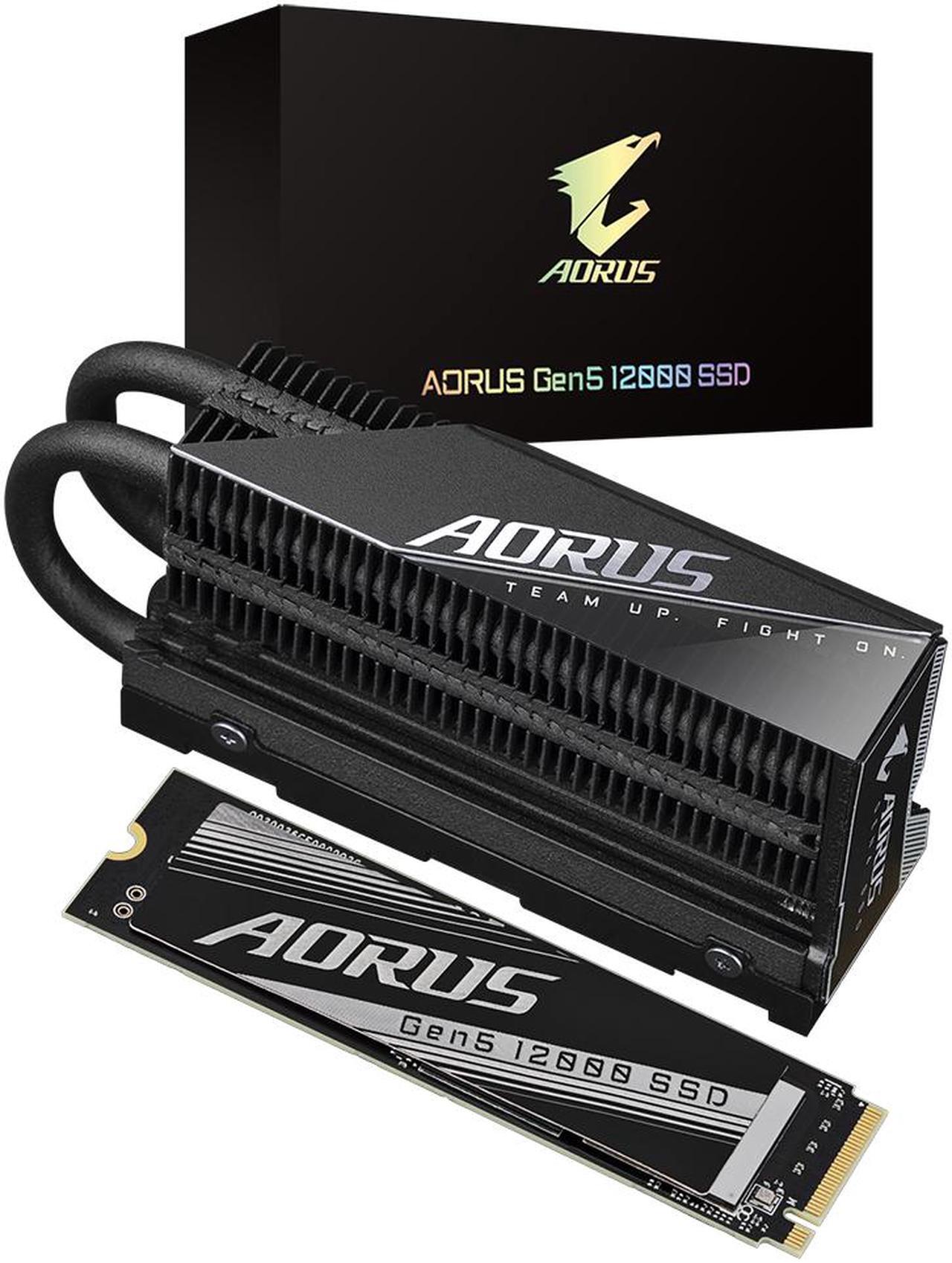 Main image of GIGABYTE AORUS Gen5 SSD 12000 SSD 2TB PCIe 5.0 NVMe M.2 Internal Solid State Hard Drive with Read Speed Up to 12400MB/s, Write Speed Up to 11800MB/s, AG512K2TB