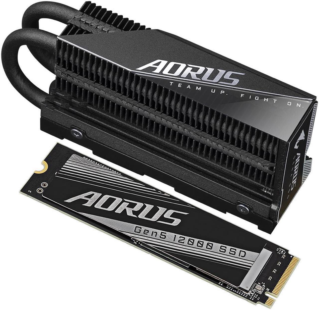 Alt view image 2 of 5 - GIGABYTE AORUS Gen5 SSD 12000 SSD 2TB PCIe 5.0 NVMe M.2 Internal Solid State Hard Drive with Read Speed Up to 12400MB/s, Write Speed Up to 11800MB/s, AG512K2TB