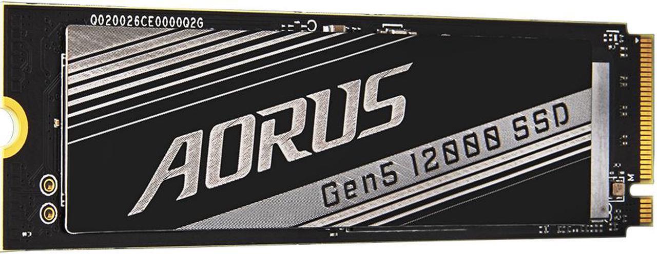 Alt view image 3 of 5 - GIGABYTE AORUS Gen5 SSD 12000 SSD 2TB PCIe 5.0 NVMe M.2 Internal Solid State Hard Drive with Read Speed Up to 12400MB/s, Write Speed Up to 11800MB/s, AG512K2TB