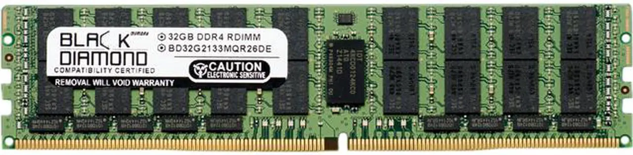 Main image of Black Diamond Memory 32GB 288-Pin DDR4 SDRAM ECC Registered DDR4 2133 (PC4 17000) System Specific Memory Model BD32G2133MQR26DE