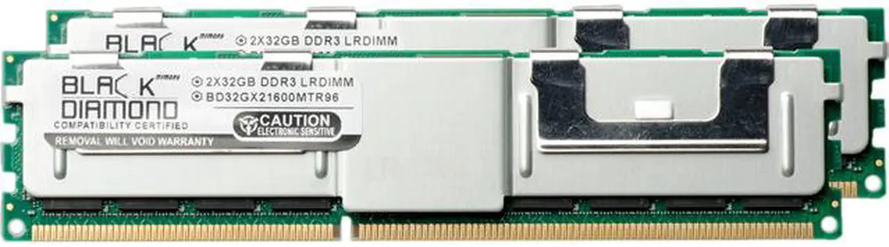 Main image of Black Diamond Memory 64GB (2 x 32GB) 240-Pin DDR2 SDRAM ECC Load Reduced DDR3 1866 (PC3 14900) System Specific Memory Model BD32GX21866MTR96DE
