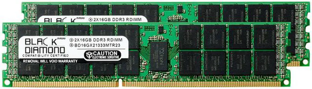 Main image of Black Diamond Server Memory 32GB (2 x 16GB) 240-Pin DDR3 SDRAM ECC Registered DDR3 1333 (PC3 10600) Model BD16GX21333MTR23