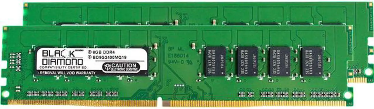 Main image of Black Diamond Memory 16GB (2 x 8GB) DDR4 2400 (PC4 19200) Desktop Memory Model BD8GX22400MQ22