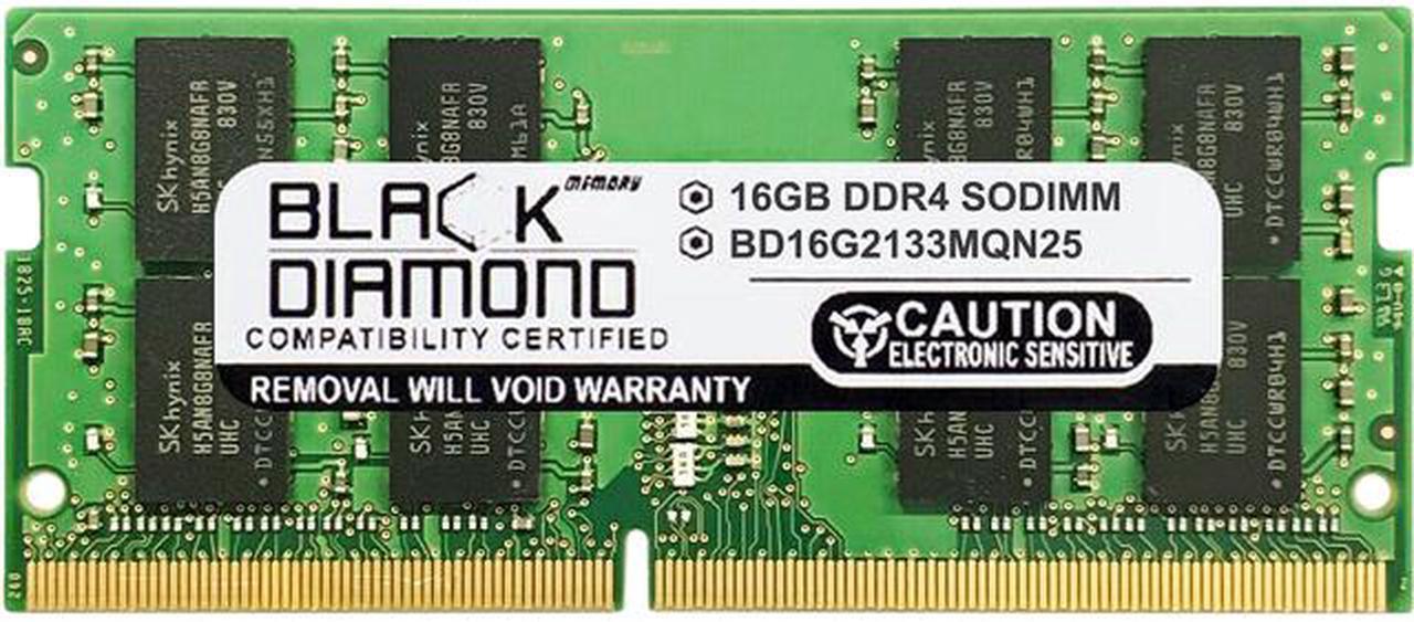 Main image of Black Diamond Memory 16GB 260-Pin DDR4 SO-DIMM DDR4 2133 (PC4 17000) Laptop Memory Model BD16G2133MQN25