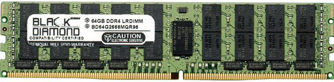 Main image of Black Diamond Memory 64GB ECC Registered DDR4 2666 (PC4 21300) Server Memory Model BD64G2666MQR96