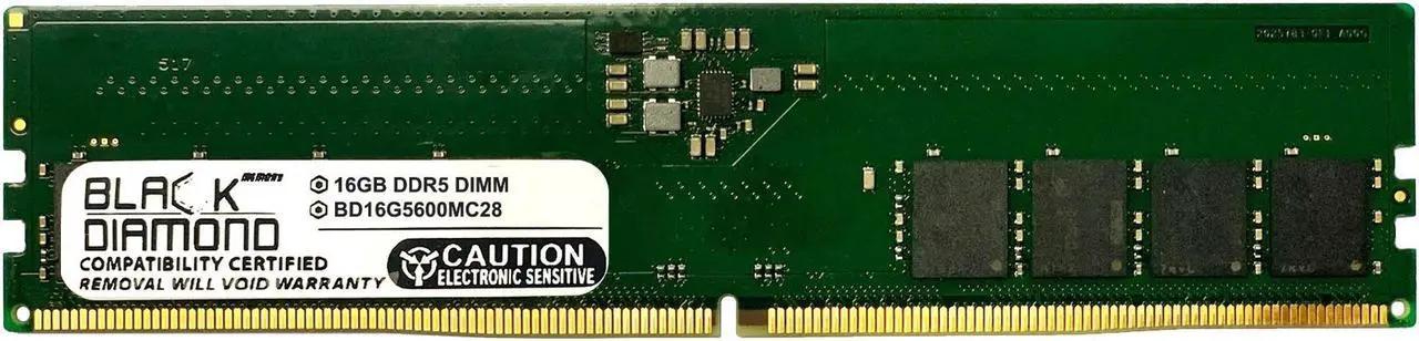 Main image of Black Diamond Memory 16GB (2Rx8) DDR5 5600 Memory 288-pin  BD16G5600MC28