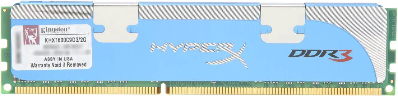 Alt view image 2 of 3 - HyperX 2GB DDR3 1600 (PC3 12800) Desktop Memory Model KHX1600C9D3/2G