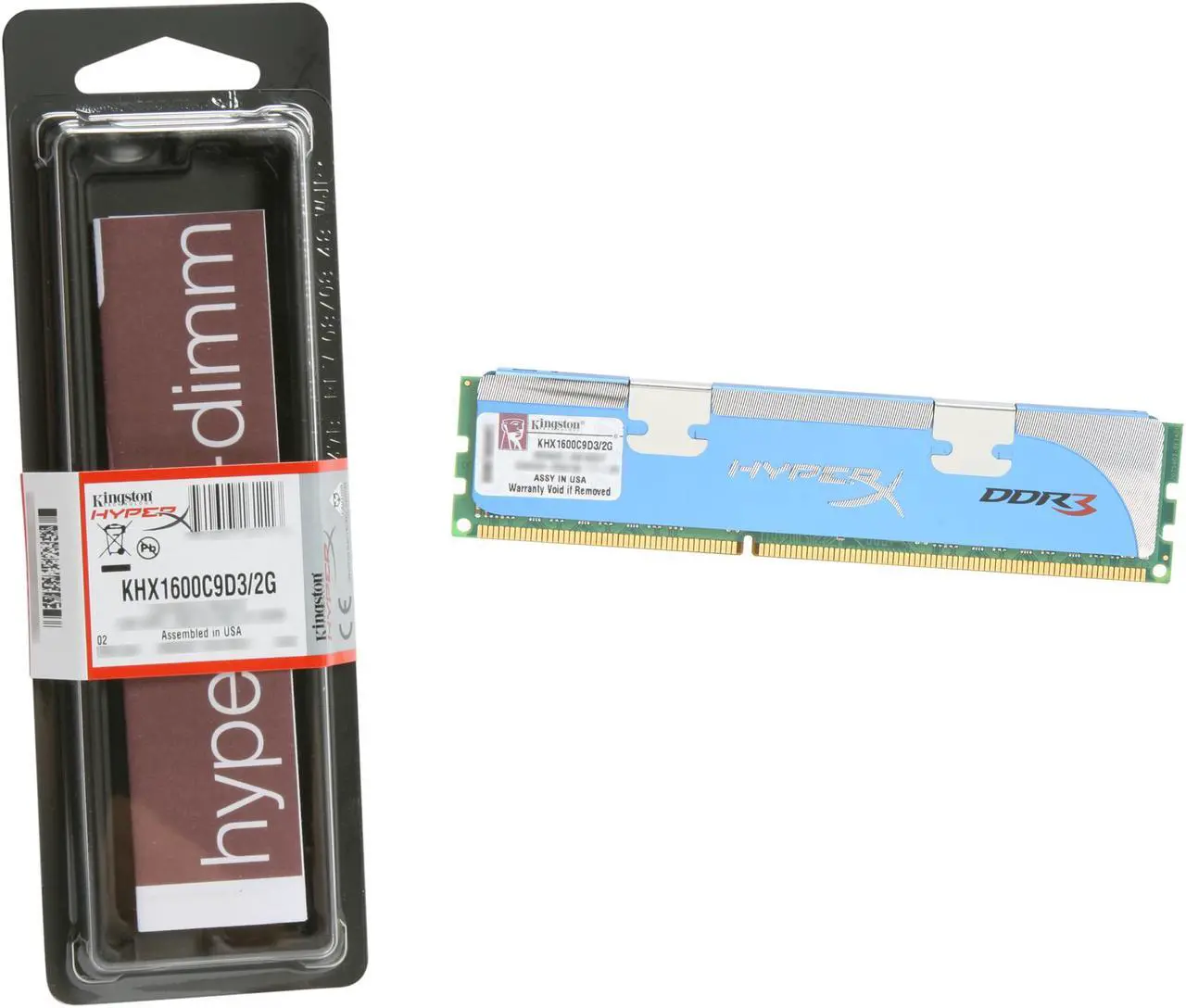 Alt view image 3 of 3 - HyperX 2GB DDR3 1600 (PC3 12800) Desktop Memory Model KHX1600C9D3/2G
