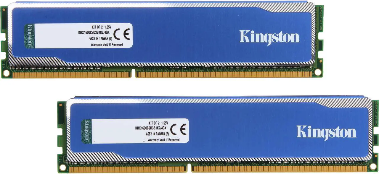 Main image of HyperX Blu 4GB (2 x 2GB) DDR3 1600 (PC3 12800) Desktop Memory Model KHX1600C9D3B1K2/4GX
