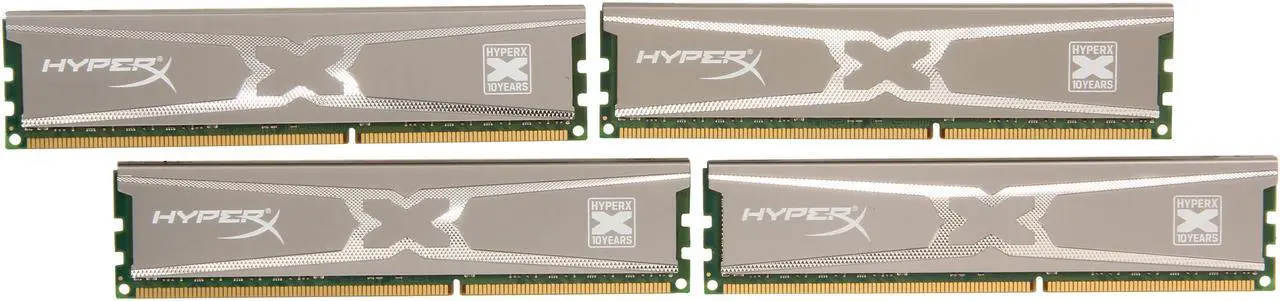 Main image of HyperX XMP 10th Anniversary Series 16GB (4 x 4GB) DDR3 1600 (PC3 12800) Desktop Memory Model KHX16C9X3K4/16X