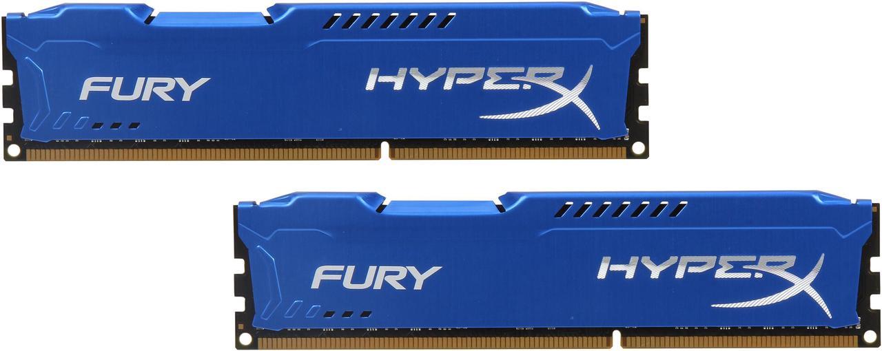 HyperX FURY 16GB (2 x 8GB) DDR3 1600 (PC3 12800) Desktop Memory Model HX316C10FK2/16