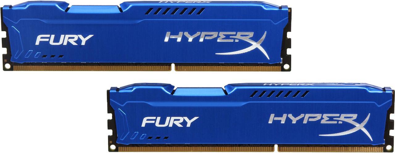 HyperX FURY 16GB (2 x 8GB) DDR3 1866 (PC3 14900) Desktop Memory Model HX318C10FK2/16