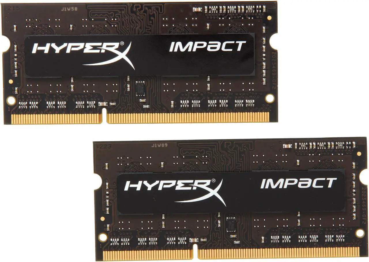 Main image of HyperX Impact 8GB (2 x 4GB) 204-Pin DDR3 SO-DIMM DDR3L 1600 (PC3L 12800) Laptop Memory Model HX316LS9IBK2/8