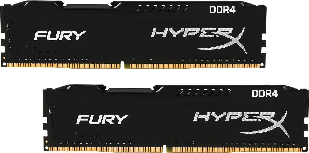 Main image of HyperX Fury 8GB (2 x 4GB) DDR4 2133MHz DRAM (Desktop Memory) CL14 1.2V DIMM (288-pin) HX421C14FBK2/8 (Intel XMP, AMD Ryzen)