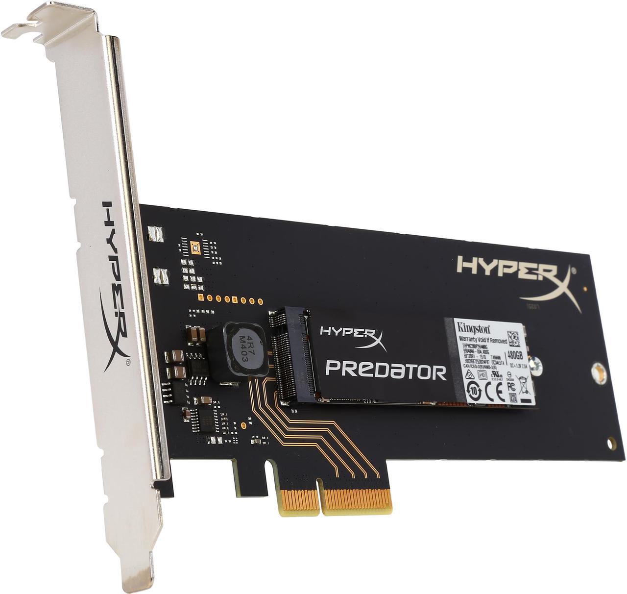 Main image of HyperX Predator AIC 480GB PCI-Express 2.0 x4 Internal Solid State Drive (SSD) SHPM2280P2H/480G (with HHHL Adapter)