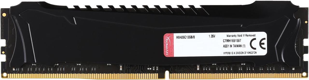 Alt view image 2 of 3 - HyperX Savage 8GB DDR4 2666 (PC4 21300) Desktop Memory Model HX426C13SB/8