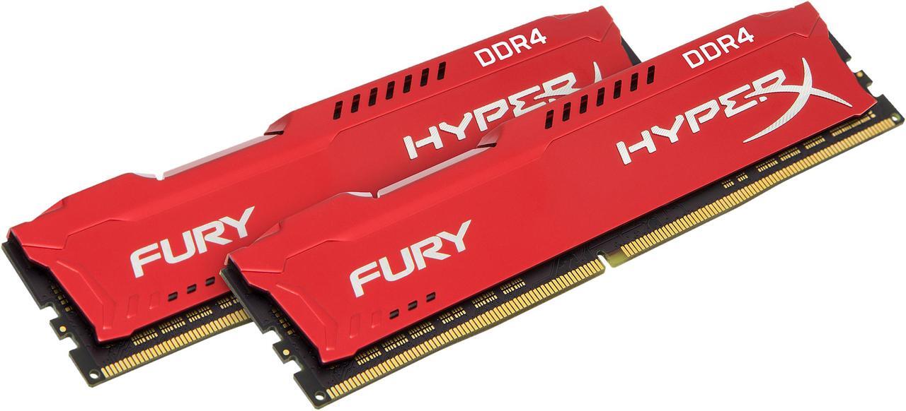 Main image of HyperX Fury 16GB (2 x 8GB) DDR4 2666MHz DRAM (Desktop Memory) CL16 1.2V Red DIMM (288-pin) HX426C16FR2K2/16 (Intel XMP, AMD Ryzen)