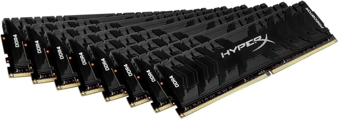 Main image of HyperX Predator 128GB (8 x 16GB) DDR4 3000MHz DRAM (Desktop Memory) CL15 1.35V Black DIMM (288-pin) HX430C15PB3K8/128 (Intel XMP)