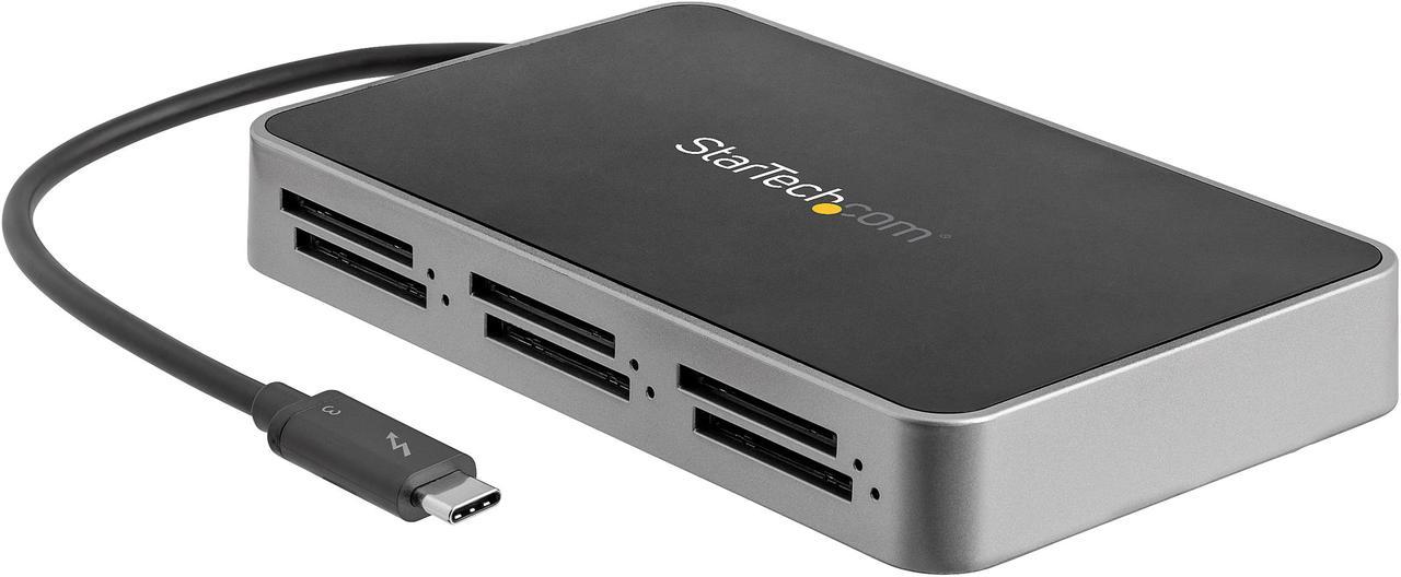 StarTech.com 6SD4FCRTB3C 6-Slot Thunderbolt 3 SD Card Reader - Portable - SD / SDHC / SDXC - SD 4.0 UHS-II - TAA Compliant -  Multi-Card Reader