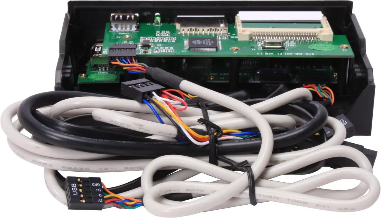 Alt view image 3 of 7 - nMEDIAPC ZE-C138 Silver Aluminum Panel 5.25"All-in-one USB X 3 / IEEE 1394 / eSATA / HD (or AC97) Audio Internal Card Reader