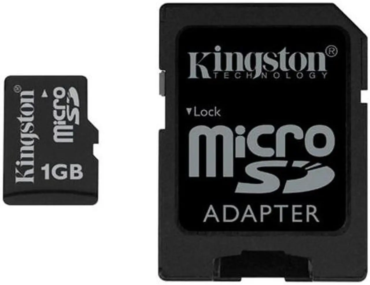 Main image of Kingston 1GB MicroSD Flash Card w/adapter Model SDC/1GB