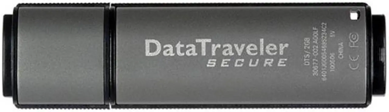 Main image of Kingston DataTraveler Secure 2GB Flash Drive (USB2.0 Portable) 256bit AES Encryption DTS/2GB