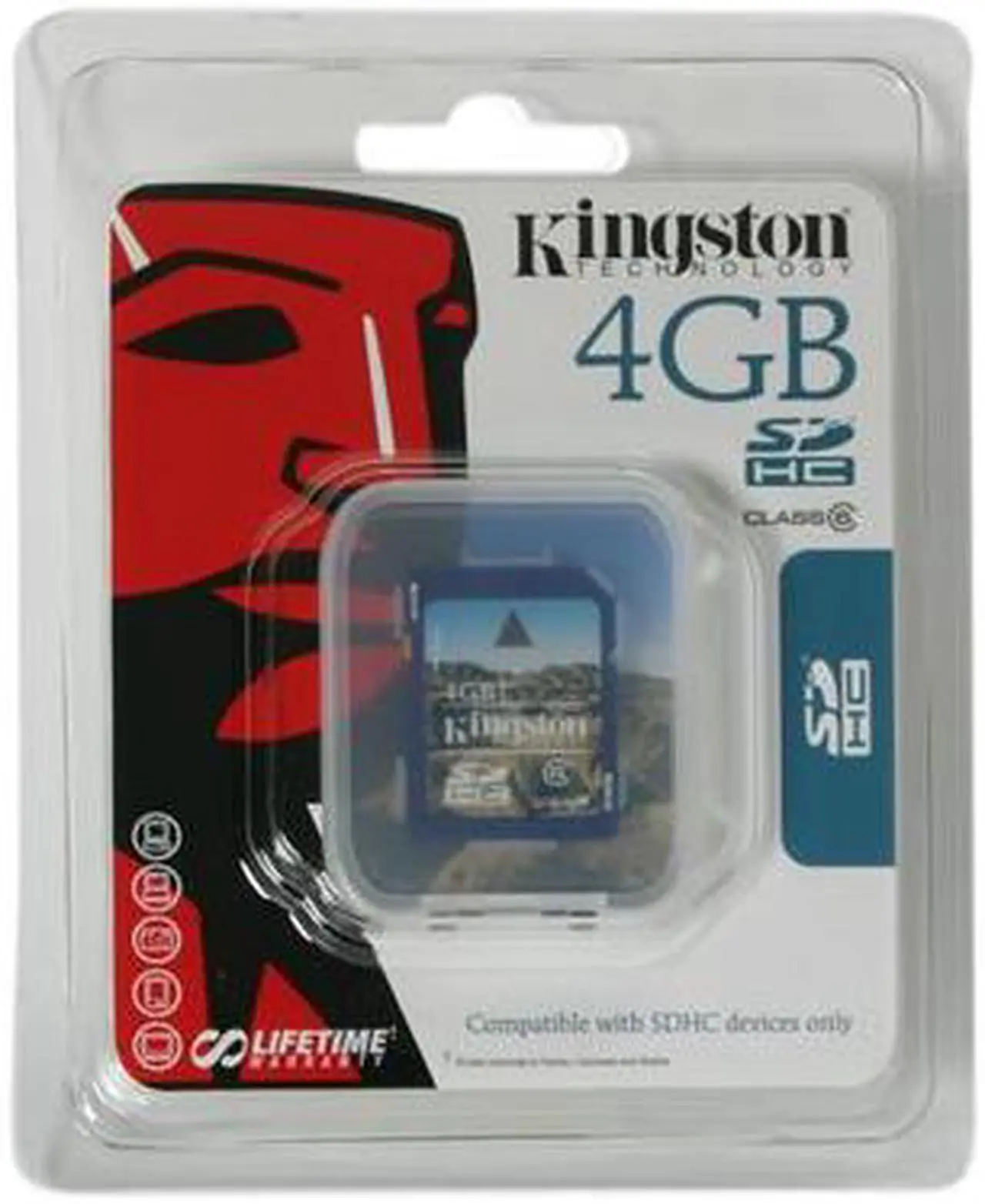 Alt view image 2 of 2 - Kingston 4GB Secure Digital High-Capacity (SDHC) Flash Card Model SD6/4GB