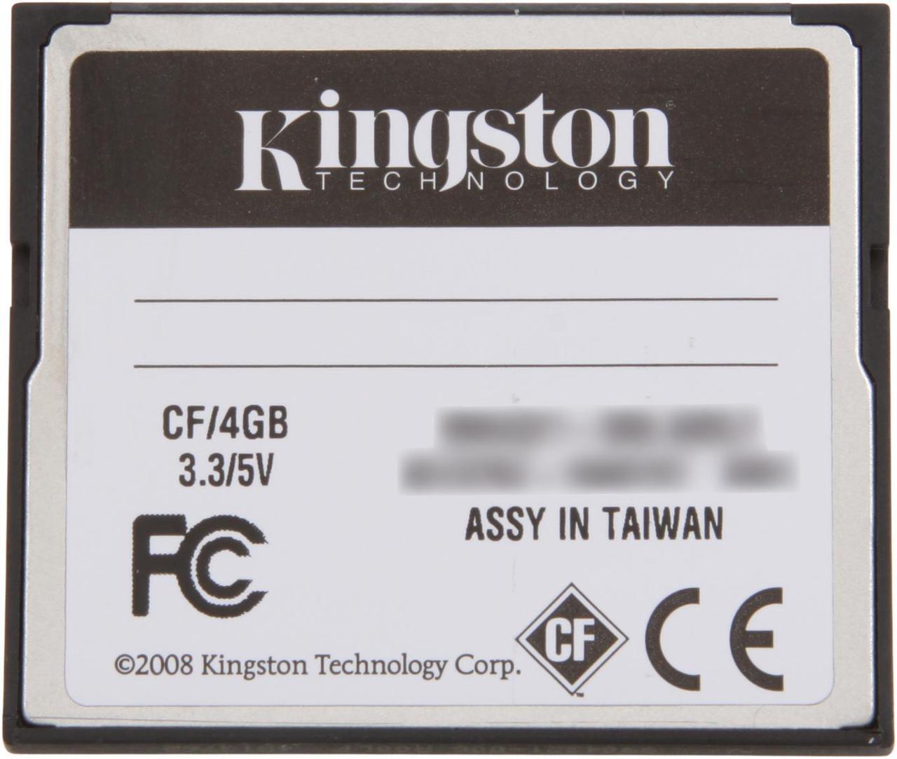 Alt view image 4 of 4 - Kingston 4GB  Compact Flash Memory Card (CF/4GB)