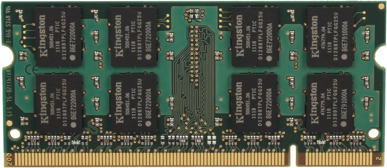 Alt view image 2 of 3 - Kingston 4GB (2 x 2GB) 200-Pin DDR2 SO-DIMM DDR2 667 (PC2 5300) Laptop Memory Model KVR667D2SO/2GR