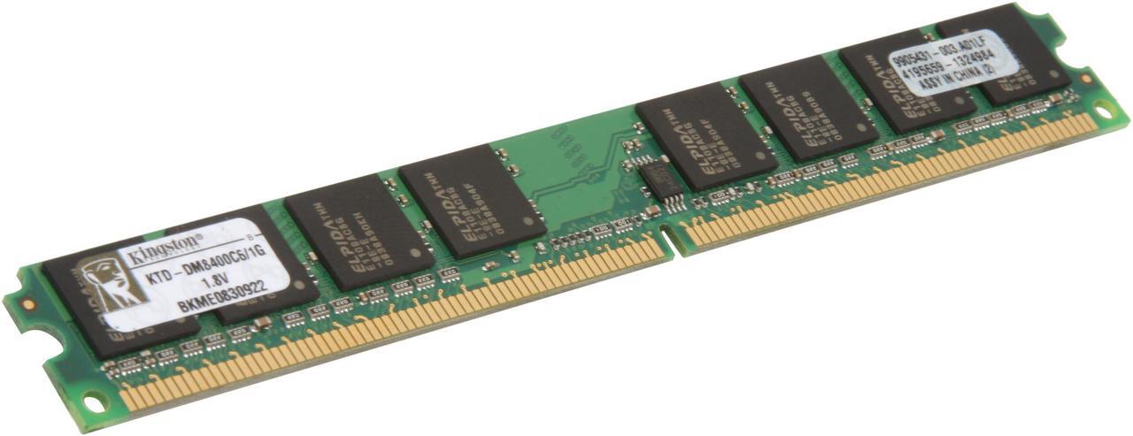 Main image of Kingston 1GB DDR2 800 (PC2 6400) System Specific Memory Model KTD-DM8400C6/1G
