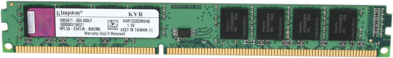 Kingston 4GB DDR3 1333 (PC3 10600) Desktop Memory Model KVR1333D3N9/4G