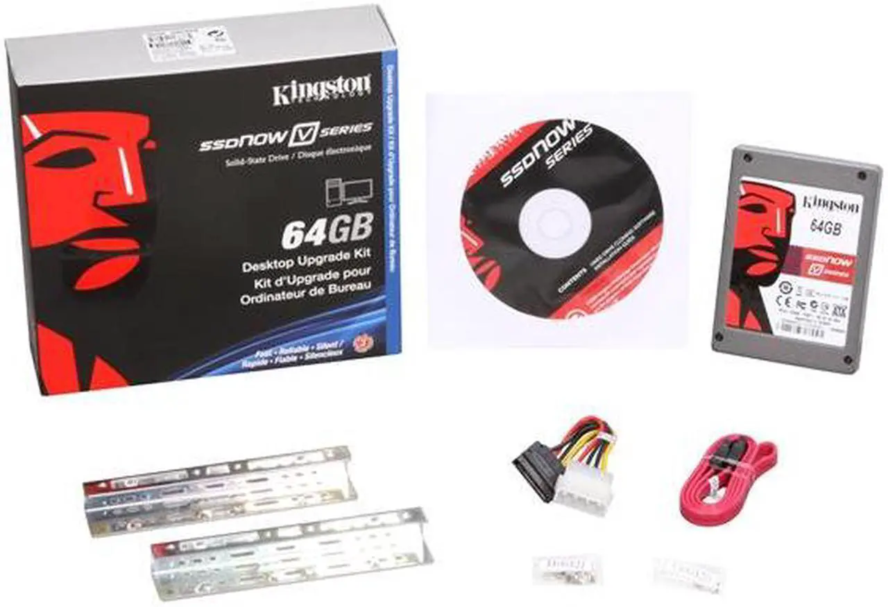 Alt view image 7 of 7 - Kingston SSDNow V Series SNV425-S2BD/64GB 2.5" Desktop Bundle 64GB SATA II Internal Solid State Drive (SSD)