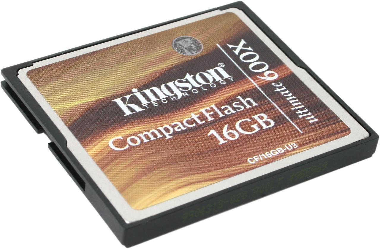 Main image of Kingston Ultimate 16GB Compact Flash (CF) Flash Card Model CF/16GB-U3