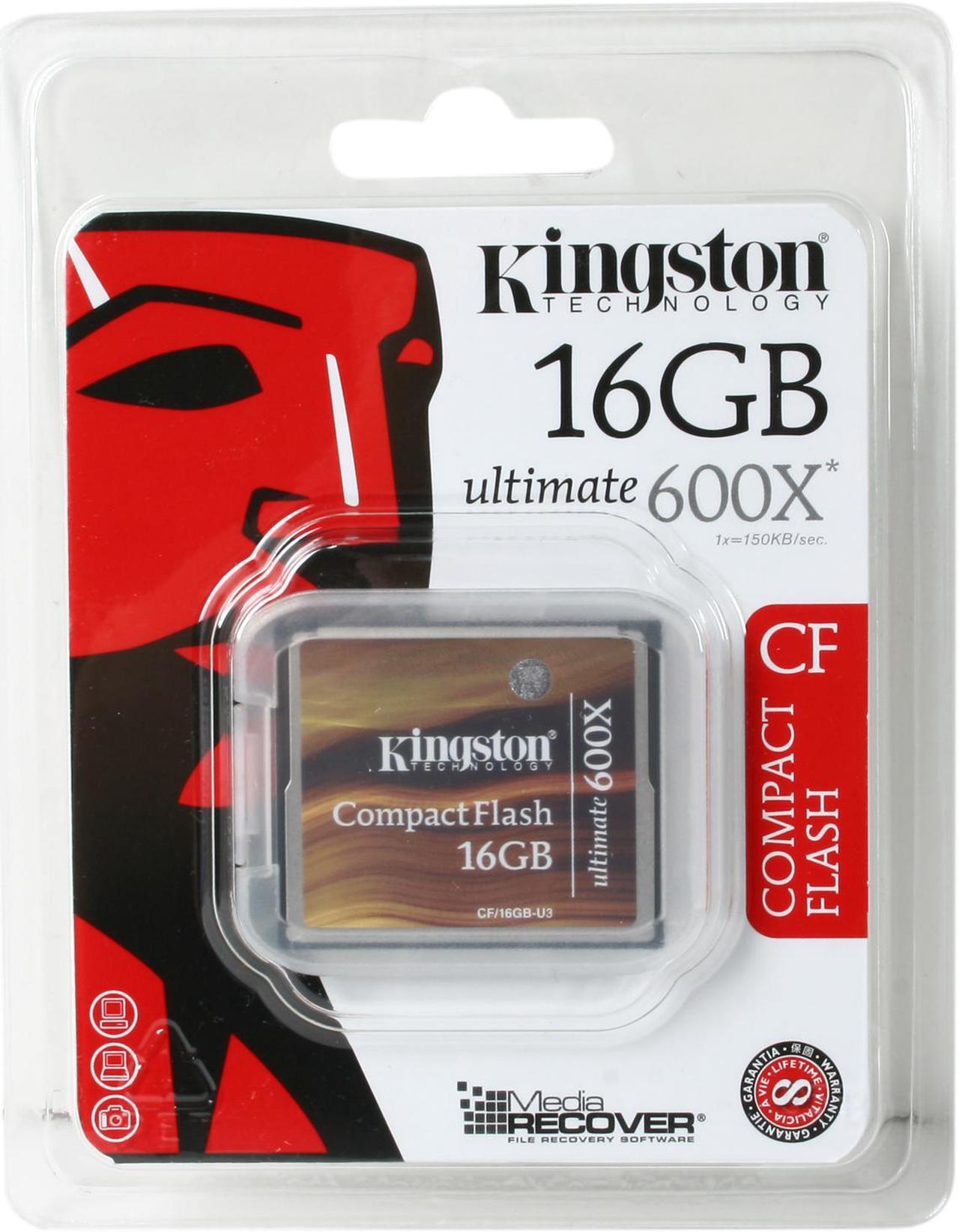 Alt view image 5 of 5 - Kingston Ultimate 16GB Compact Flash (CF) Flash Card Model CF/16GB-U3