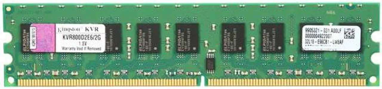 Main image of Kingston ValueRAM 2GB ECC DDR2 800 (PC2 6400) Server Memory Model KVR800D2E6/2G