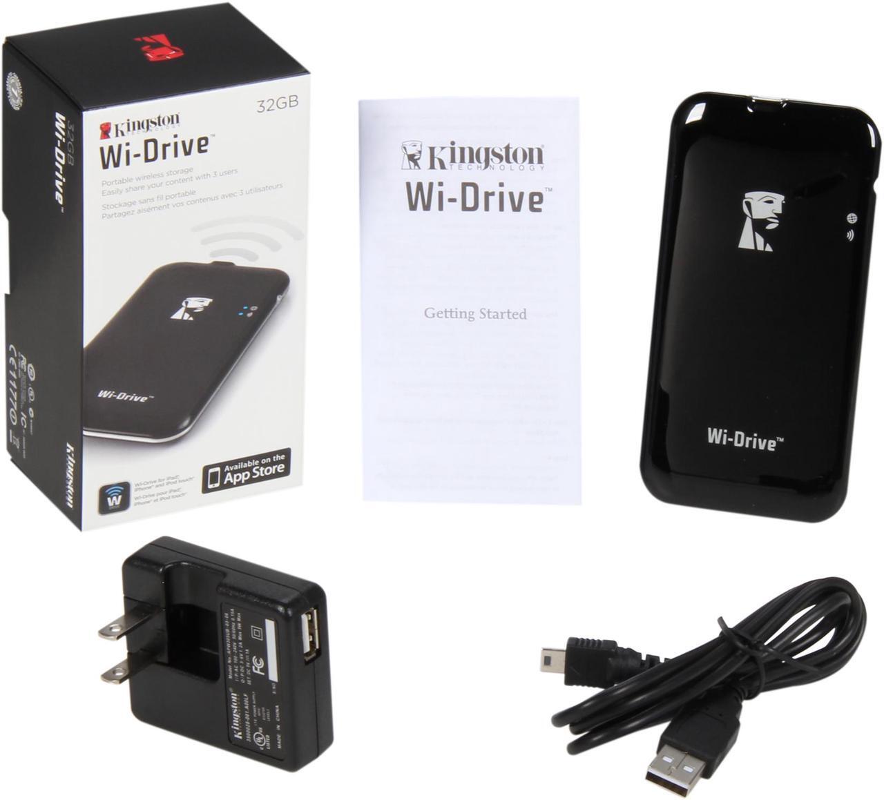 Alt view image 5 of 5 - Kingston WID/32GBZ Wi-Drive 32GB Wireless Flash Storage for iOS Devices