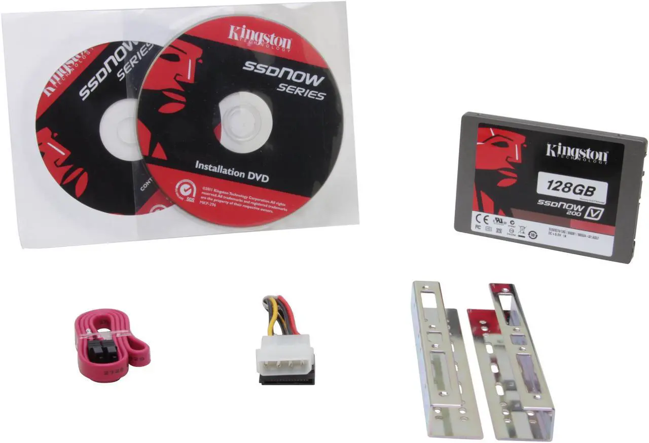 Alt view image 6 of 6 - Kingston SSDNow V200 Series SV200S3D7/128G 2.5" 128GB SATA III Internal Solid State Drive (SSD) (Desktop upgrade kit)