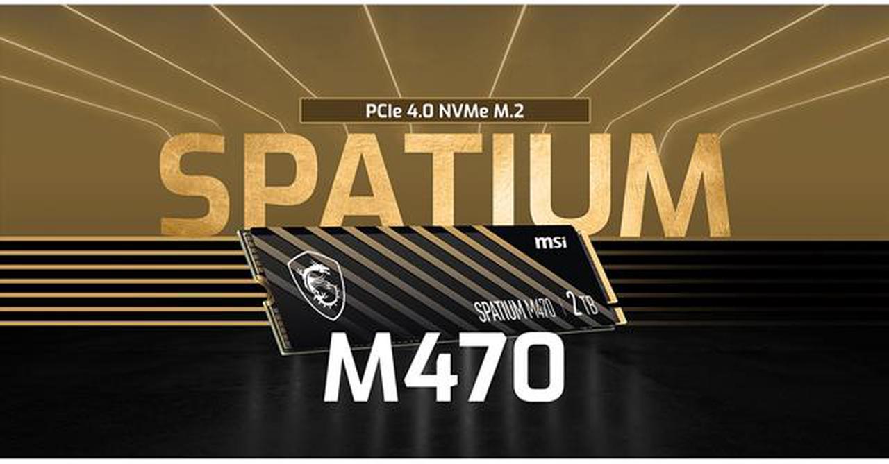 Alt view image 10 of 12 - MSI SPATIUM M470 M.2 2280 2TB PCI-Express 4.0 x4, NVMe 1.3 3D NAND Internal Solid State Drive (SSD)